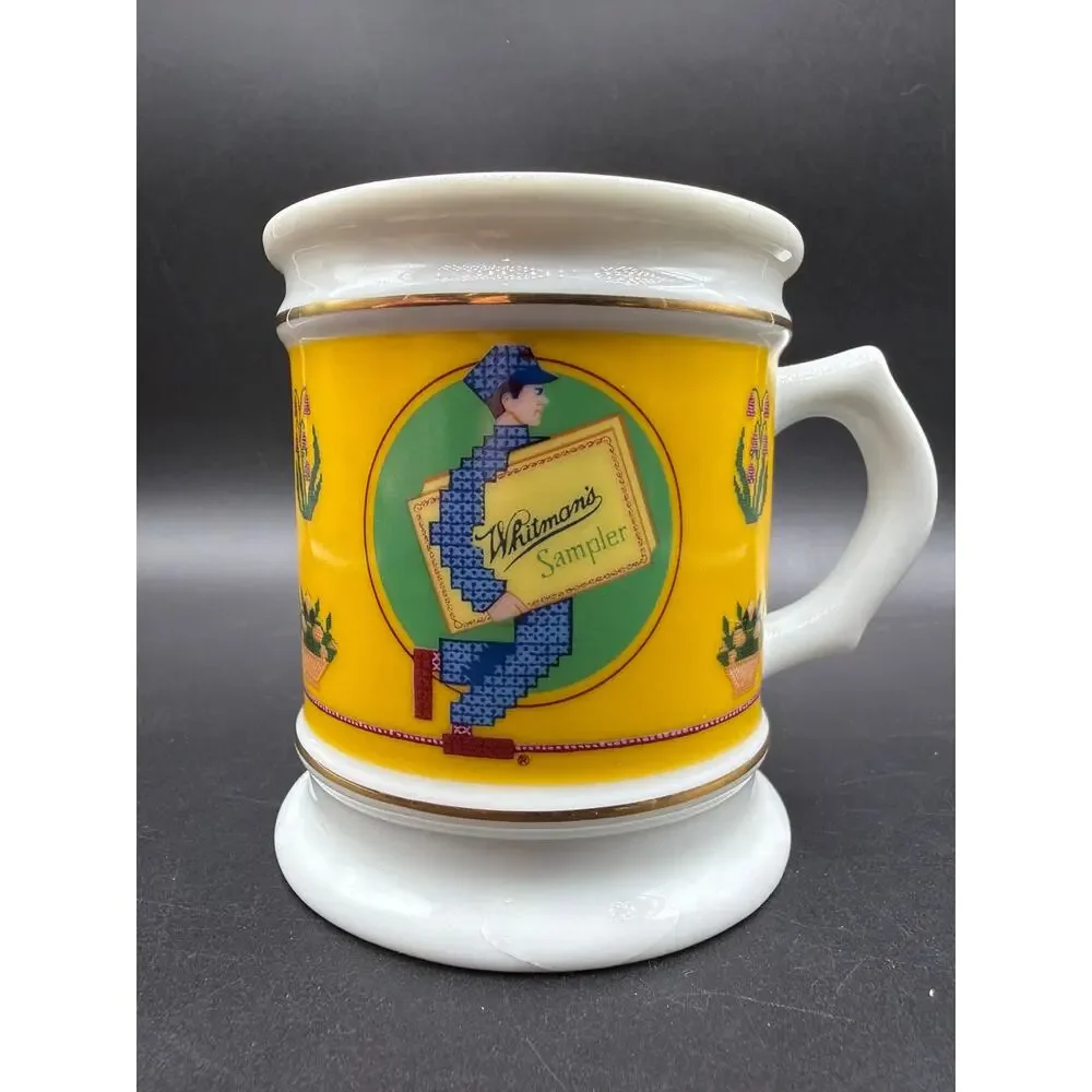 Vintage Whitman’s Sampler Porcelain Mug Corner Store Collection 1982 Advertising